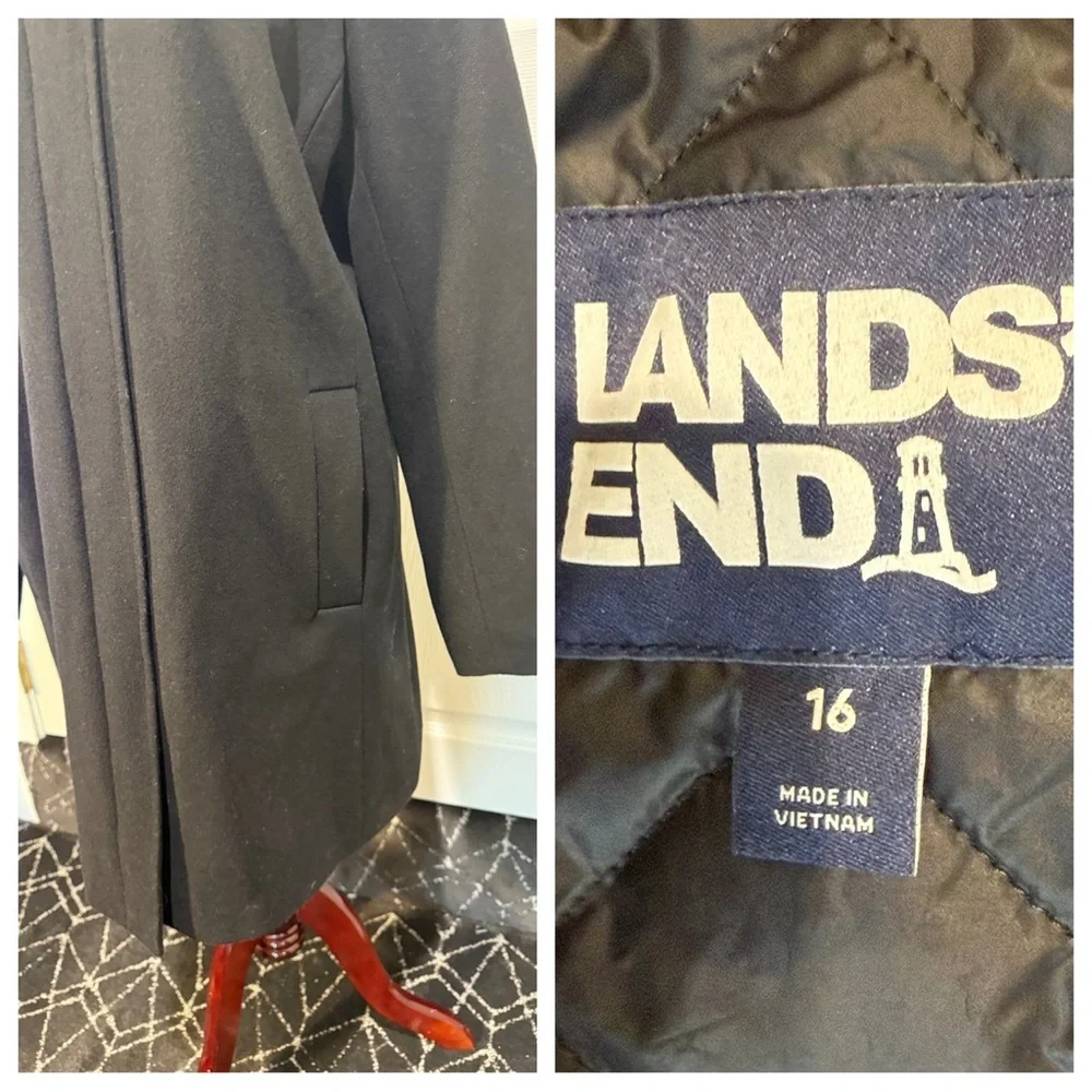 Lands End wool blend coat